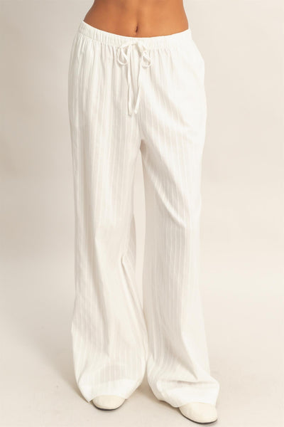 Pinstripe Drawstring Pants