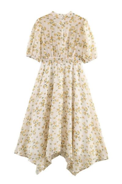 Floral Asymmetrical Maxi Dress