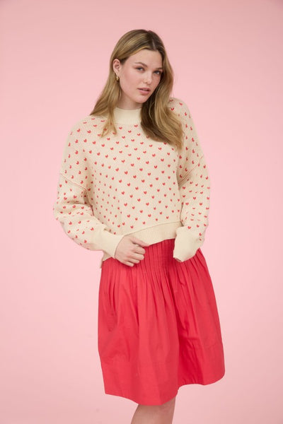 Heart Pattern Pullover