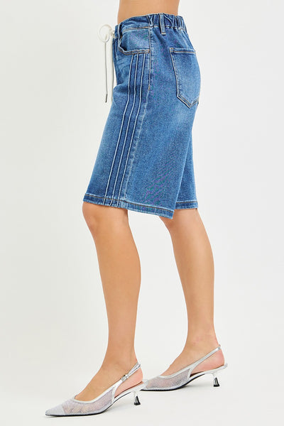 Mid Rise Relaxed Jean Shorts