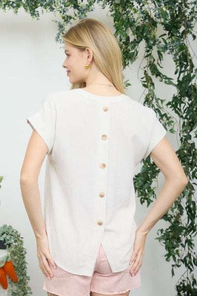 Back Button Short Sleeve