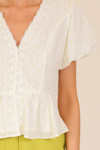Lace Peplum Blouse