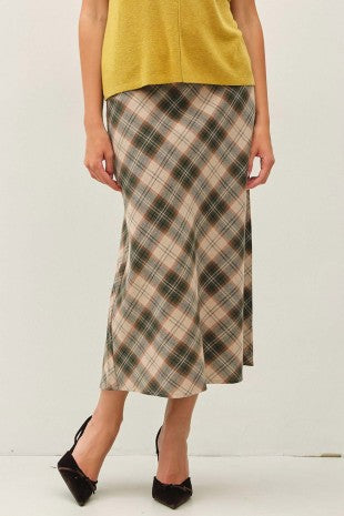 Hunter Plaid Midi Skirt