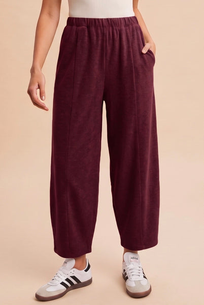 Soft Knit Cropped Barrel Pant