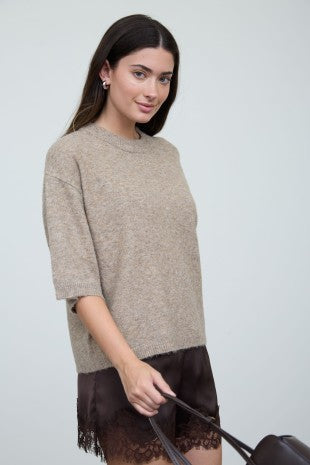Heathered Boxy Pullover