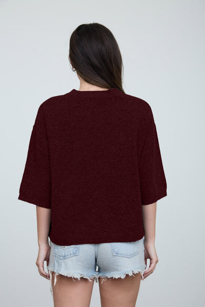 Heathered Boxy Pullover