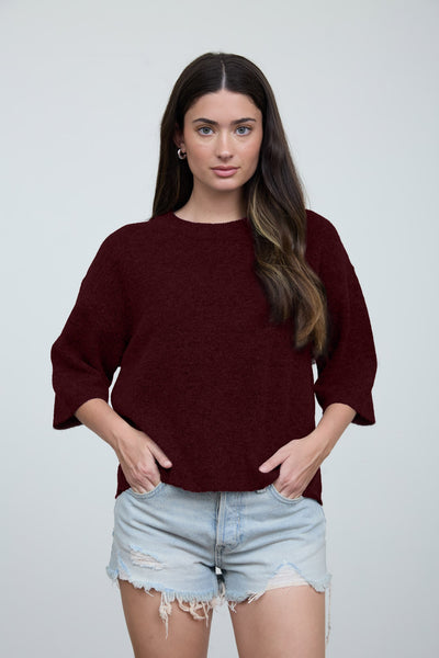 Heathered Boxy Pullover
