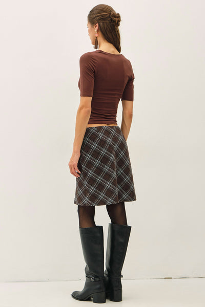 Wooly Plaid Skirt