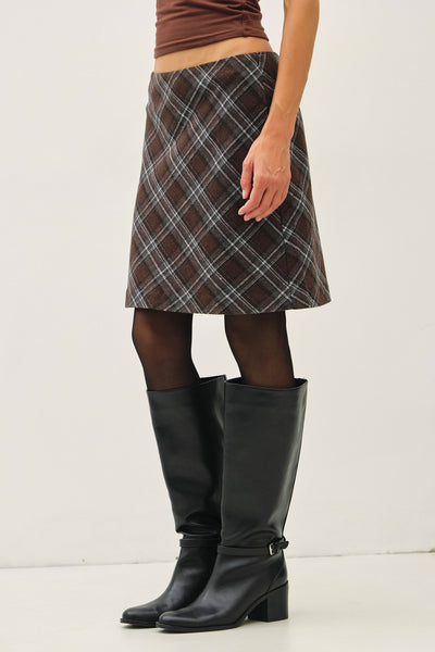 Wooly Plaid Skirt