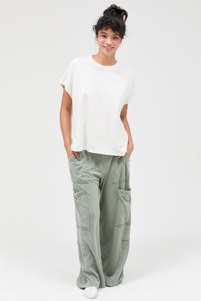 Cap Sleeve Mineral Washed Tee