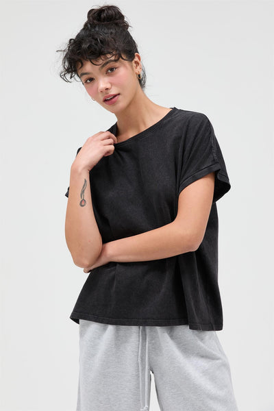 Cap Sleeve Mineral Washed Tee