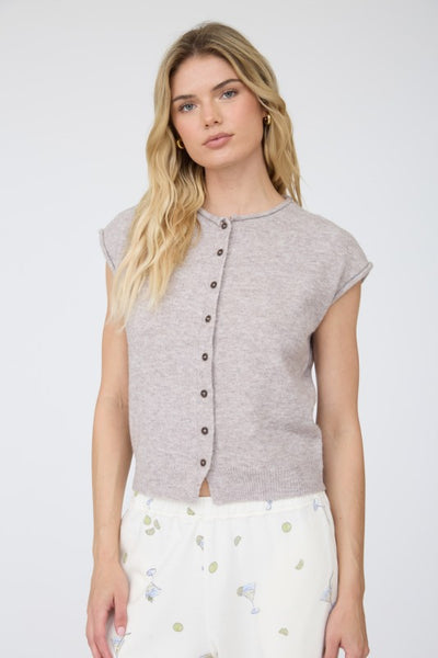 Raw Edge Lightweight Cardigan (oatmeal)