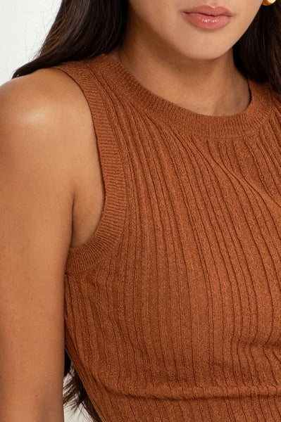 Sleeveless Round Neck Top