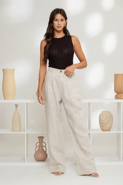 Sleeveless Round Neck Top