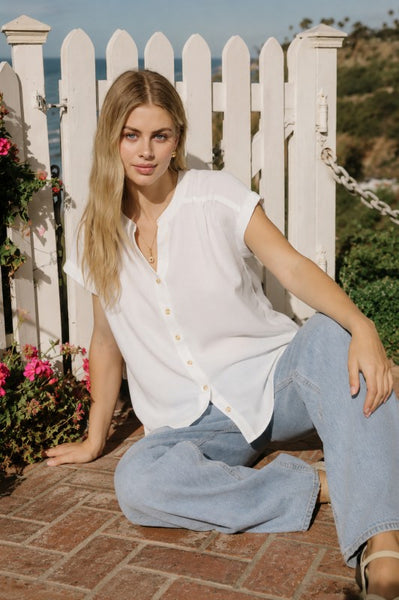 Cuffed Sleeve Button Down