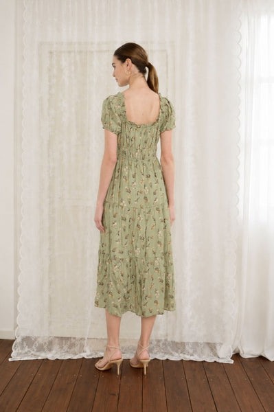 Floral Print Ruffle Dress