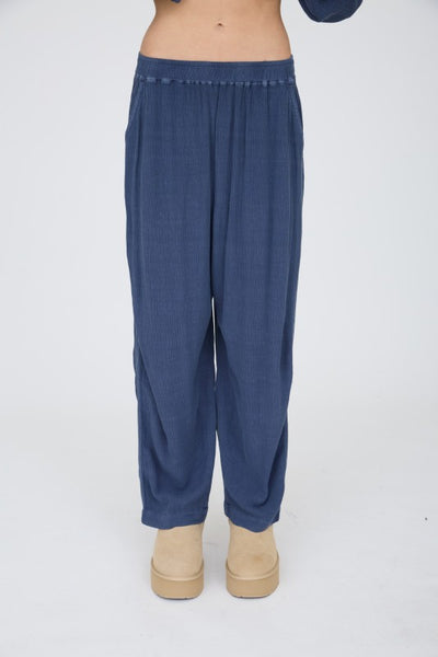 Crinkle Elastic Lounge Pants