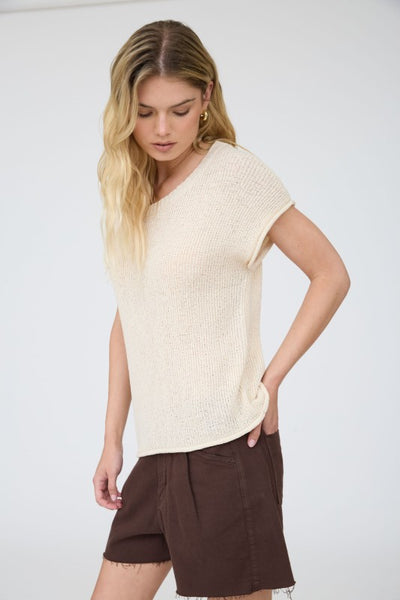 Crew Neck Knit Sweater Top
