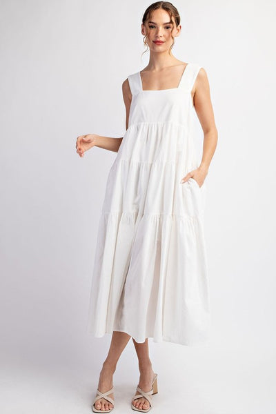 Sleeveless Tiered Midi Dress