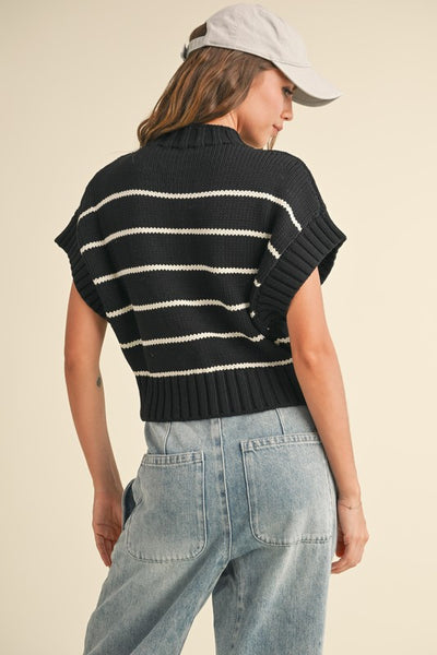 Striped Pattern Dolman Top