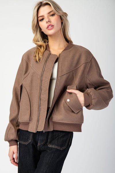 Solid Bomber Jacket