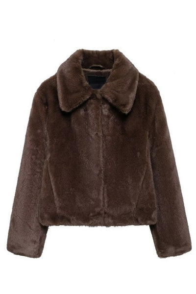 Brown Faux Fur Jacket