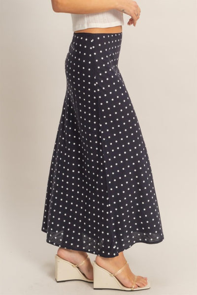 Polka Dot A Line Skirt