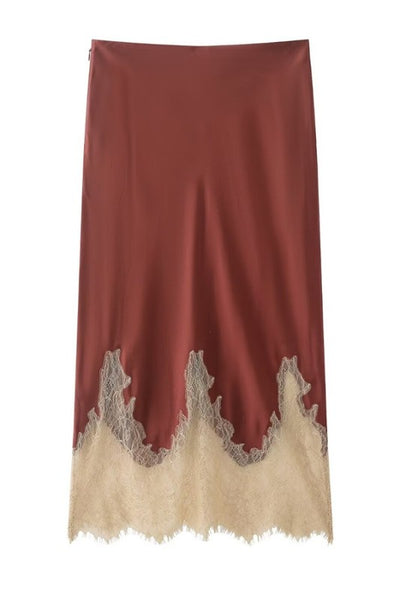 Contrast Lace Skirt