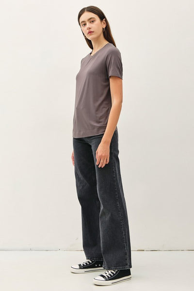 Bamboo Modal Basic Round Neck T Shirt