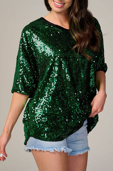 Sequin Loose Fit Blouse