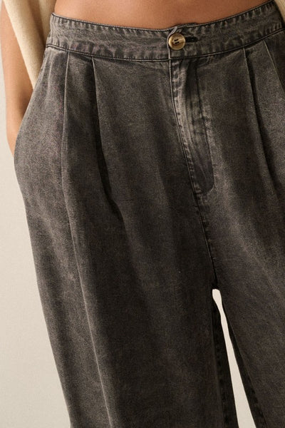 Mineral Washed Wide Leg Pants