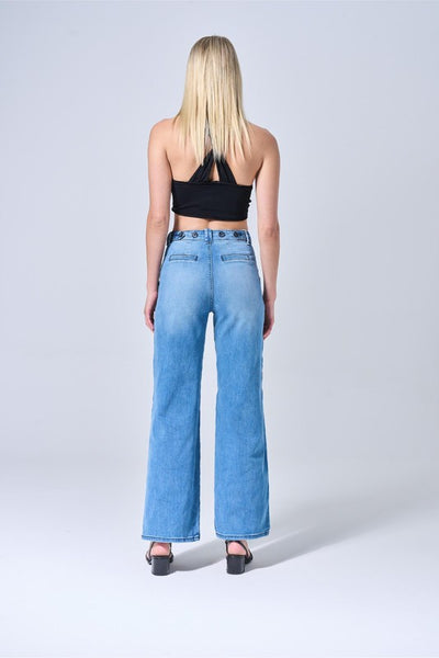 Ultra Stretch High Rise Wide Leg Jeans