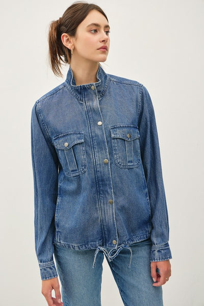 Denim Look Tencel Utility Jacket