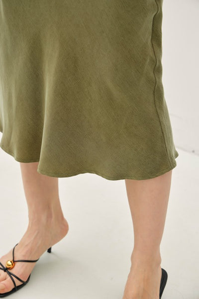 Suede Feel Midi Skirt