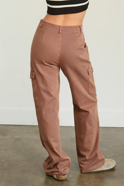 High Waist Wide Leg Cargo Pants