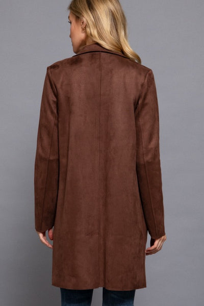 Long Faux Suede Jacket