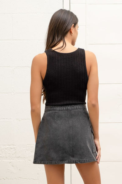 Round Neck Knit Sweater Top