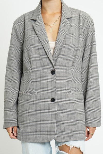 Oversized Plaid Blazer