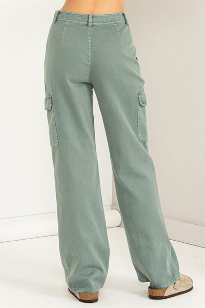 High Waist Wide Leg Cargo Pants