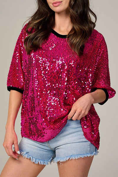 Sequin Loose Fit Blouse