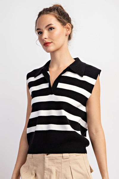 Stripe Sleeveless Top