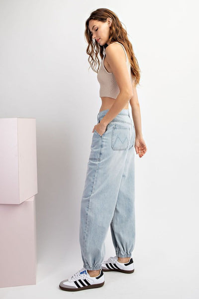 Mineral Washed Denim Pants