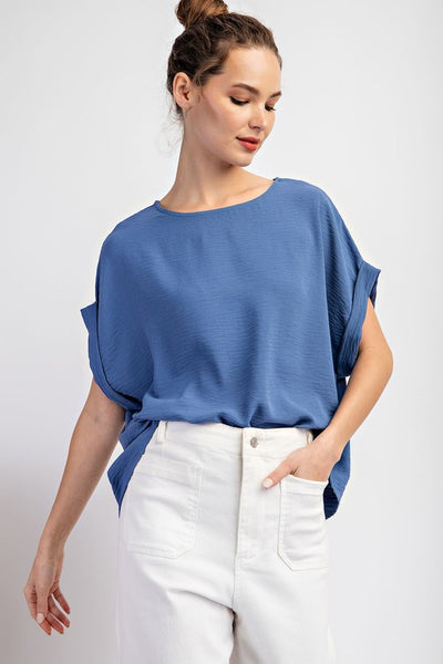 Solid Short Sleeve Top