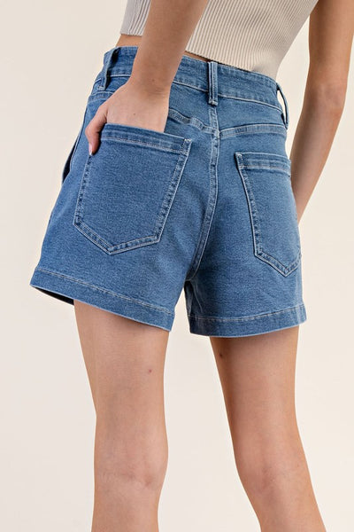Denim Square Pocket Shorts