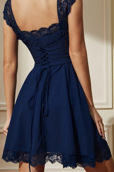 Square Neck Lace Dress