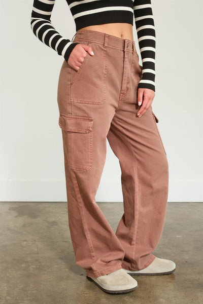 High Waist Wide Leg Cargo Pants