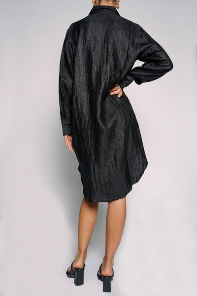 Crinkled Shirt Dress