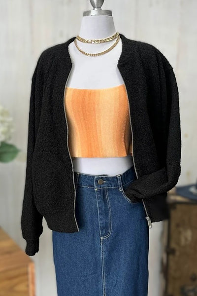 Teddy Sherpa Zip Up Jacket