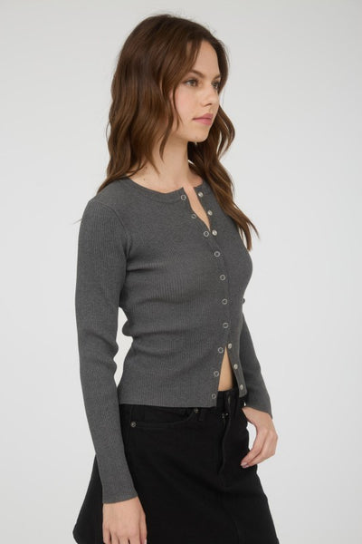 Snap Button Knit Cardigan