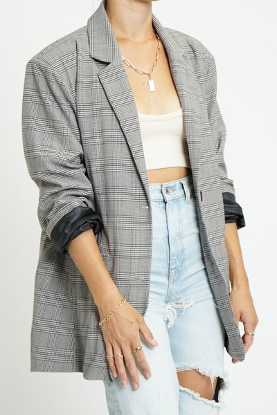 Oversized Plaid Blazer